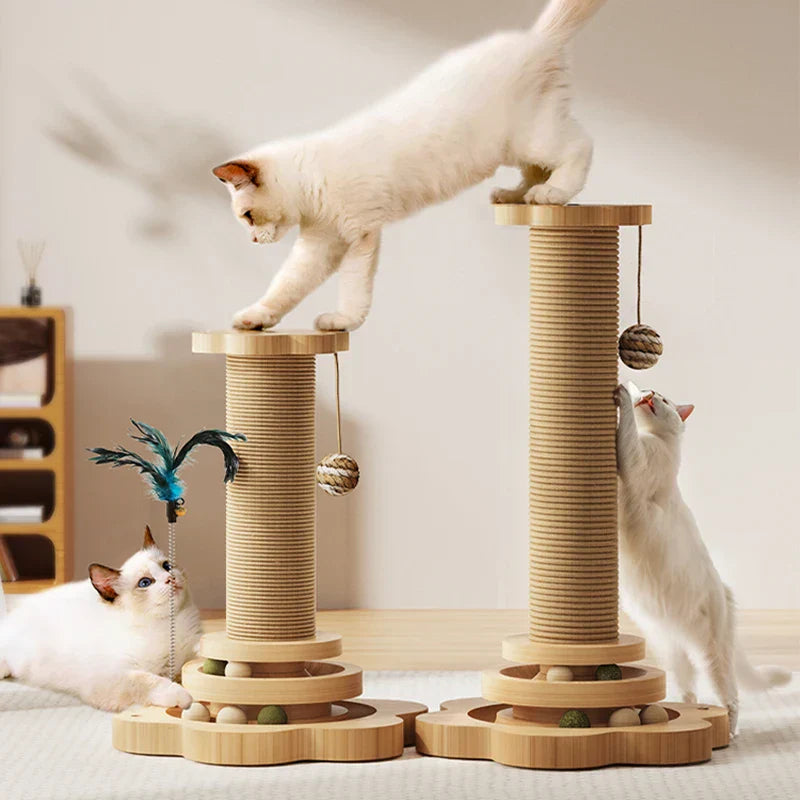 Solid Wood Pet Cat Toy Turntable