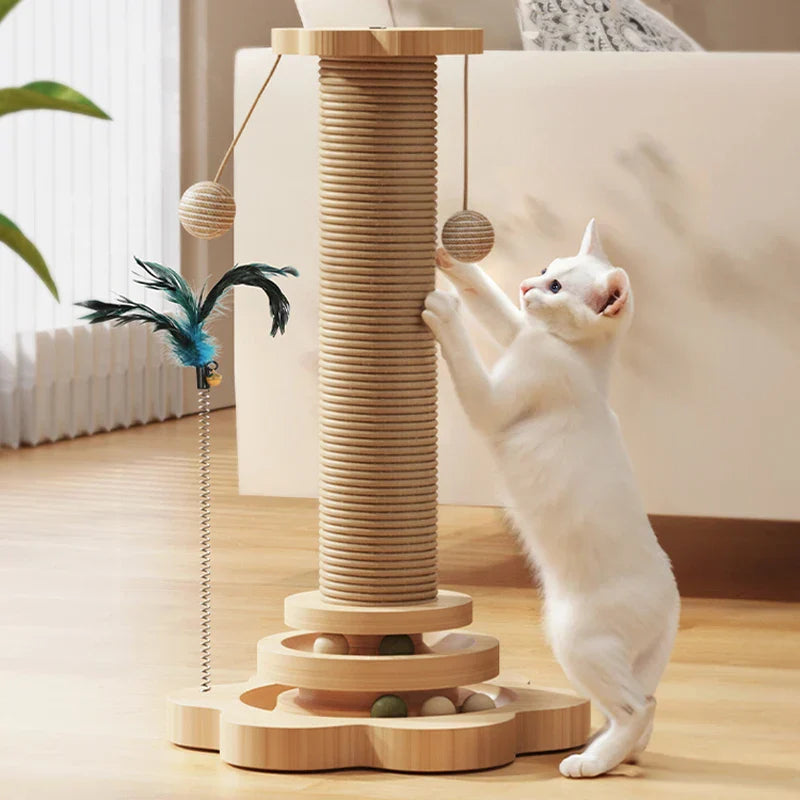 Solid Wood Pet Cat Toy Turntable